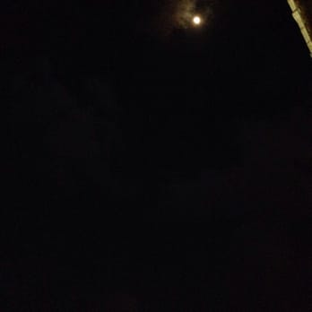 Boca Raton South Beach Pavilion - Well, it's dark out there. But the moon is peaking through! - Beaches Near Me - Boca Raton, Florida