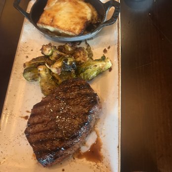 J Gilbert's - Steak, Brussel sprouts, poblano au gratin potatoes - Bars Near Me - Omaha, Nebraska J Gilbert's - Steak, Brussel sprouts, poblano au gratin potatoes - Bars Near Me - Omaha, Nebraska
