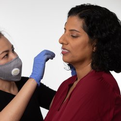 Jonette Joy Makeup Artist - Jonette wore a mask with a filter and gloves the whole time. She was very good about safety measures.