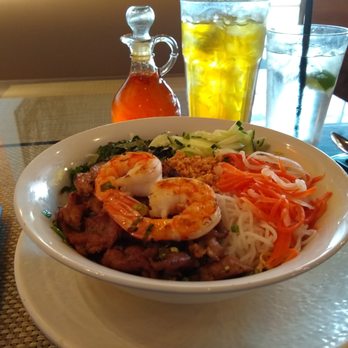 Saigon City Restaurant - Bun tom thit nuong, a grilled pork and shrimp vermicelli bowl. - Vietnamese Near Me - Albuquerque, New Mexico