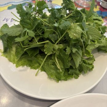 Lang Van - So many greens to put inside the pancake - Vietnamese Near Me - Charlotte, North Carolina