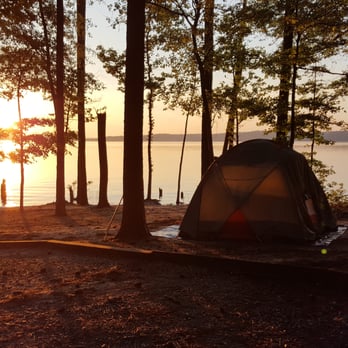 Jordan Lake - Memorial Day weekend, May 28, 2016. Sunrise at 6:17 am from campsite #25 Parkers Creek Loop 1. - Parks Near Me - Apex, North Carolina