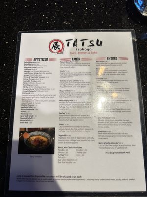 Menu photo 2 Tatsu Izakaya Denver, CO Menu photo 2 Tatsu Izakaya Denver, CO
