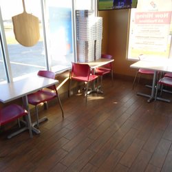 Domino's Pizza - Small waiting area.