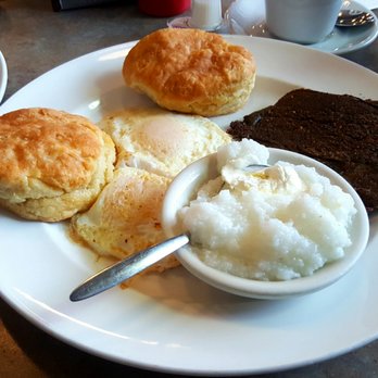 Yorkshire Restaurant - 2 Egg breakfast with grits, scrapple, and two very delicious biscuits! - Breakfast & Brunch Near Me - Manassas, Virginia Yorkshire Restaurant - 2 Egg breakfast with grits, scrapple, and two very delicious biscuits! - Breakfast & Brunch Near Me - Manassas, Virginia