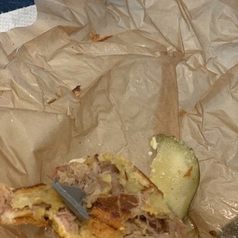 The Kroft - Broken plastic in the sandwich - Poutineries Near Me - Long Beach, California
