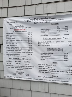 Menu photo 5 Cape Pier Chowder House Kennebunkport, ME