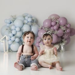 Rosie Richards Studio - Twin Cake Smash Session at Brooklyn Photo Studio