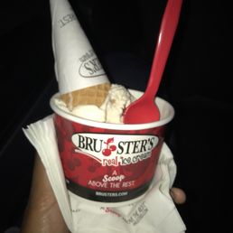 Butter pecan with a sugar cone, size small. Butter pecan with a sugar cone, size small.