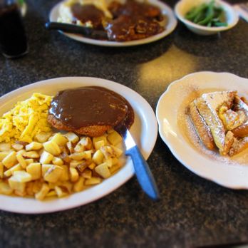 Breakfast At Valerie's - Perfect Breakfast with country fried steak & brown gravy, potato chunks, French toast, and scrambled eggs - Breakfast & Brunch Near Me - Vancouver, Washington Breakfast At Valerie's - Perfect Breakfast with country fried steak & brown gravy, potato chunks, French toast, and scrambled eggs - Breakfast & Brunch Near Me - Vancouver, Washington
