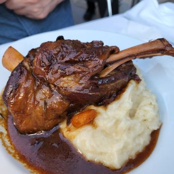 Cafe Santorini - Braised Lamb Shank - Italian Near Me - Pasadena, California Cafe Santorini - Braised Lamb Shank - Italian Near Me - Pasadena, California