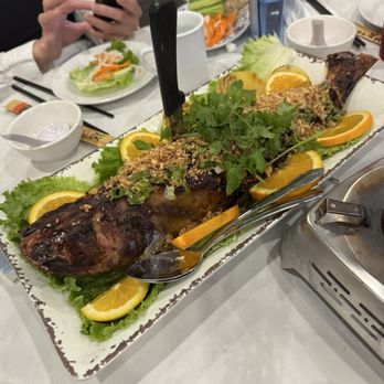 Sáu Can Tho Vietnamese Kitchen - Ca Dut Lo Hau Giang (Medium size) - Famous Baked Catfish - Vietnamese Near Me - Rosemead, California Sáu Can Tho Vietnamese Kitchen - Ca Dut Lo Hau Giang (Medium size) - Famous Baked Catfish - Vietnamese Near Me - Rosemead, California