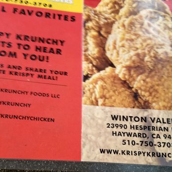 Krispy Krunchy Chicken - How to reach them. - Chicken Shop Near Me - Hayward, California