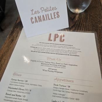 Les Petites Canailles - Chef's "Trust Us" Prix Fixe menu - French Near Me - Paso Robles, California Les Petites Canailles - Chef's "Trust Us" Prix Fixe menu - French Near Me - Paso Robles, California