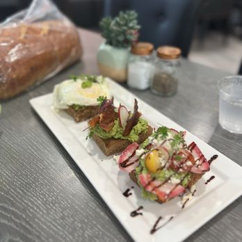 O'Brien's Boulangerie - Avocado Toast Trio - Bakeries Near Me - Poway, California O'Brien's Boulangerie - Avocado Toast Trio - Bakeries Near Me - Poway, California
