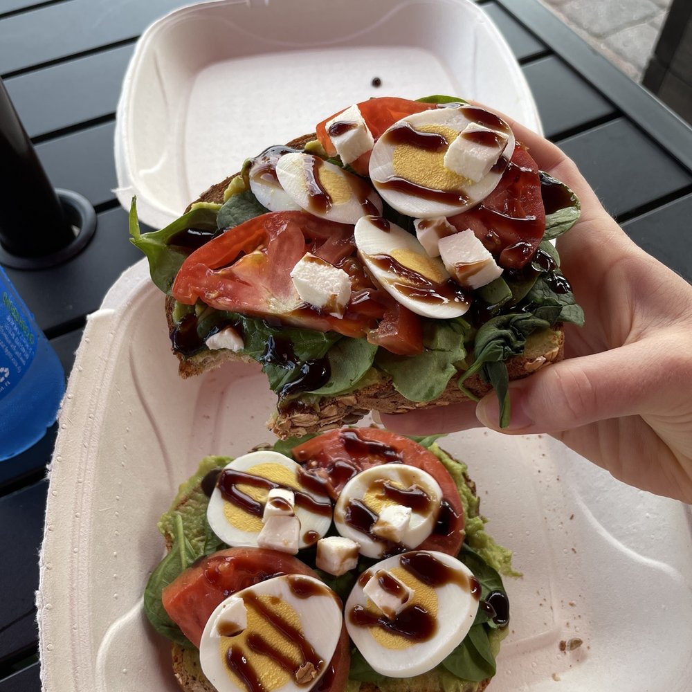 The Surfinista - Avocado basalmic mozzarella toast - Juice Bars & Smoothies Near Me - Cocoa Beach, Florida The Surfinista - Avocado basalmic mozzarella toast - Juice Bars & Smoothies Near Me - Cocoa Beach, Florida
