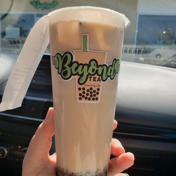 Beyond Tea - Lavendar milk tea with oreo - Bubble Tea Near Me - Suisun City, California