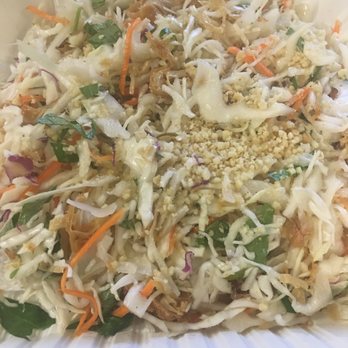 Loving Hut - Heavenly Salad to-go! Whatever sauce they use on this is so frickin' good! - Vegetarian Near Me - Norcross, Georgia