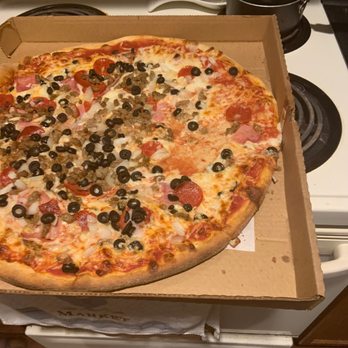 Luigi's Pizza - This was the $34.00 pizza with wings I asked for with no ONIONS, MUSHROOMS or GREEN PEPPERS. - Pizza Near Me - Charlotte, North Carolina Luigi's Pizza - This was the $34.00 pizza with wings I asked for with no ONIONS, MUSHROOMS or GREEN PEPPERS. - Pizza Near Me - Charlotte, North Carolina