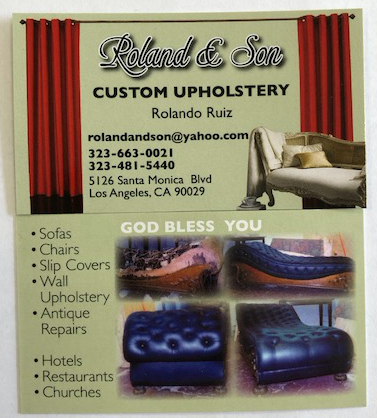 Roland & Son Custom Furniture - upholstery in Los Angeles, CA