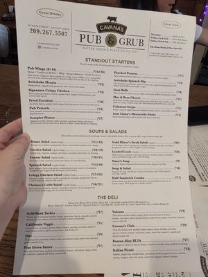 Menu photo 2 Cavana's Pub & Grub Sutter Creek, CA Menu photo 2 Cavana's Pub & Grub Sutter Creek, CA