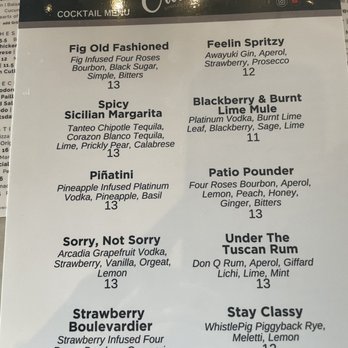 Crust Simply Italian - Cocktail menu - Pizza Near Me - Gilbert, Arizona Crust Simply Italian - Cocktail menu - Pizza Near Me - Gilbert, Arizona