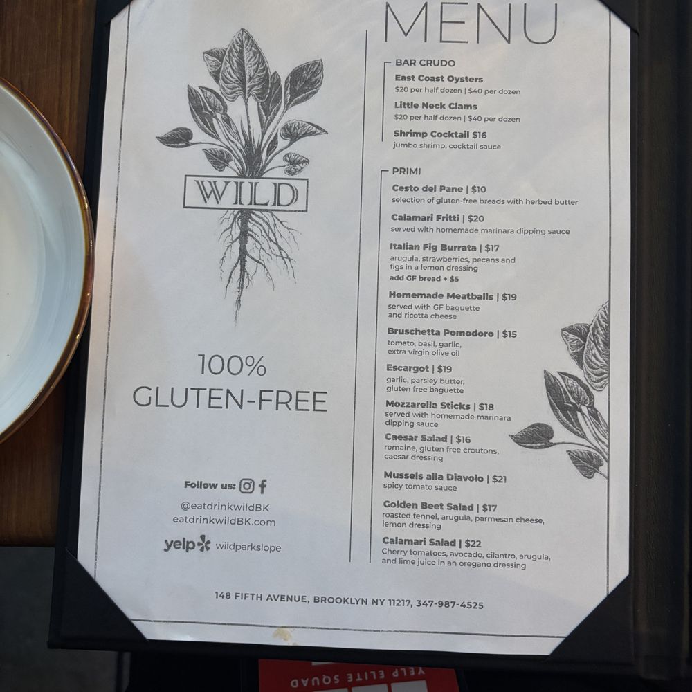 Wild Park Slope - Menu - Front - Pizza Near Me - Brooklyn, New York Wild Park Slope - Menu - Front - Pizza Near Me - Brooklyn, New York