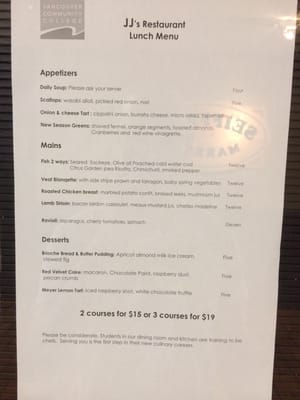 Menu photo 2 VCC Cafeteria Vancouver, BC Menu photo 2 VCC Cafeteria Vancouver, BC