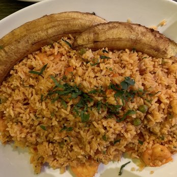 Barzola - Arroz con Camarones rice with shrimp and plantain - Latin American Near Me - Astoria, New York