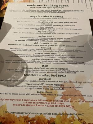 Menu photo 1 Teuchters Landing Edinburgh, EDH
