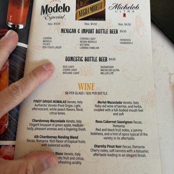 Campo Taco Co - Photo of menu showing bud light at 4$ - Wine Bars Near Me - Raleigh, North Carolina Campo Taco Co - Photo of menu showing bud light at 4$ - Wine Bars Near Me - Raleigh, North Carolina