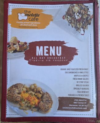 Menu photo 1 The Omelette Cafe Manassas, VA Menu photo 1 The Omelette Cafe Manassas, VA