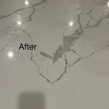 TR Granite - After the repair completely even and unnoticeable - Countertop Installation Near Me - Chantilly, Virginia