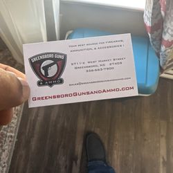 Greensboro Guns and Ammo - The business card.