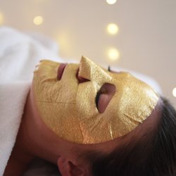 Heidi Keating, DACM, L.AC - Gold face mask after acupuncture
