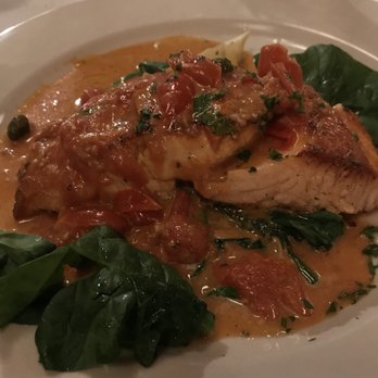 Francesca's On Chestnut - Salmon with tomatoes and spinach - Italian Near Me - Chicago, Illinois
