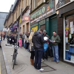 Love Music - Record Store Day queue before opening April 17 2010