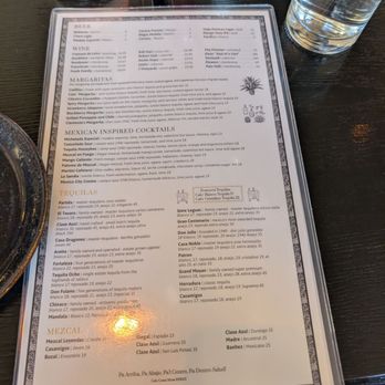 Caló Kitchen + Tequila - Menu 4/2026 - Cocktail Bars Near Me - Costa Mesa, California