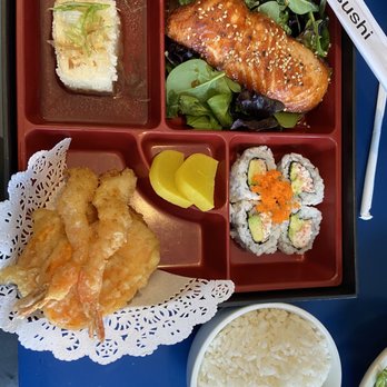 Omi Sushi - Salmon Teriyaki Bento - Sushi Bars Near Me - East Lansing, Michigan Omi Sushi - Salmon Teriyaki Bento - Sushi Bars Near Me - East Lansing, Michigan