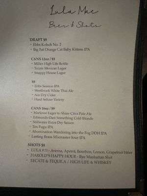 Menu photo 6 Lula Mae Brooklyn, NY