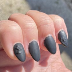 Polish is bubbled up, crinkled, one nail the polish had split and was lifting 4hrs after leaving!