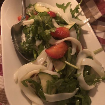 Latteria Maffucci - Squid strawberry arugula salad - Italian Near Me - Milan, Michigan Latteria Maffucci - Squid strawberry arugula salad - Italian Near Me - Milan, Michigan