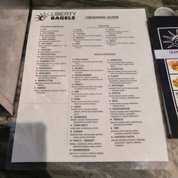 Partial menu. Partial menu.
