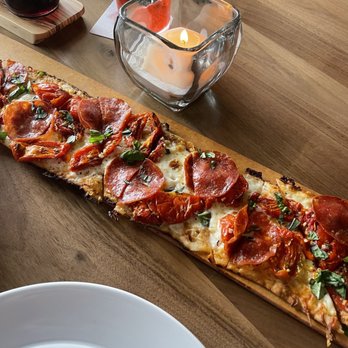 Seasons 52 - Pepperoni flat bread - New American Near Me - Paramus, New Jersey