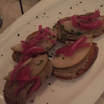 Mua - Chicken liver pate with pickled pear and ginger - Bars Near Me - Oakland, California Mua - Chicken liver pate with pickled pear and ginger - Bars Near Me - Oakland, California