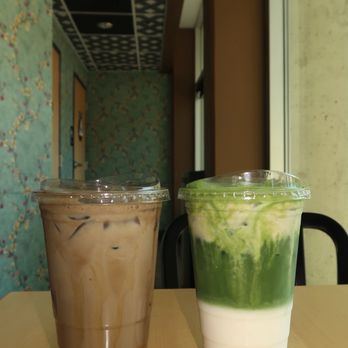 Ryokucha Cafe - Honey hojicha & Banana cream matcha latte - Ice Cream & Frozen Yogurt Near Me - Palo Alto, California Ryokucha Cafe - Honey hojicha & Banana cream matcha latte - Ice Cream & Frozen Yogurt Near Me - Palo Alto, California