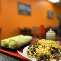 Roberto's Taco Shop - Carne Asada Fries with two 10" burritos lol