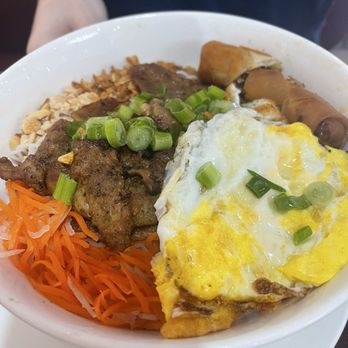Com Tam Kim Vy - Bun thit nướng with extra fried egg - Vietnamese Near Me - Houston, Texas