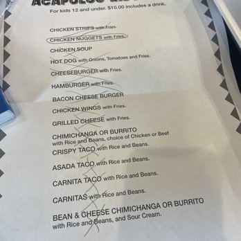 Acapulco Mexican Restaurant - Kids menu - Mexican Near Me - Soldotna, Alaska Acapulco Mexican Restaurant - Kids menu - Mexican Near Me - Soldotna, Alaska