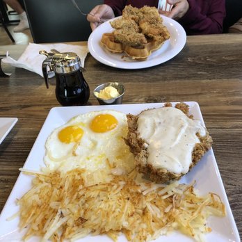 Cafe Republic - Chicken and Waffles & Chicken Fried Steak. - Breakfast & Brunch Near Me - Fort Worth, Texas Cafe Republic - Chicken and Waffles & Chicken Fried Steak. - Breakfast & Brunch Near Me - Fort Worth, Texas